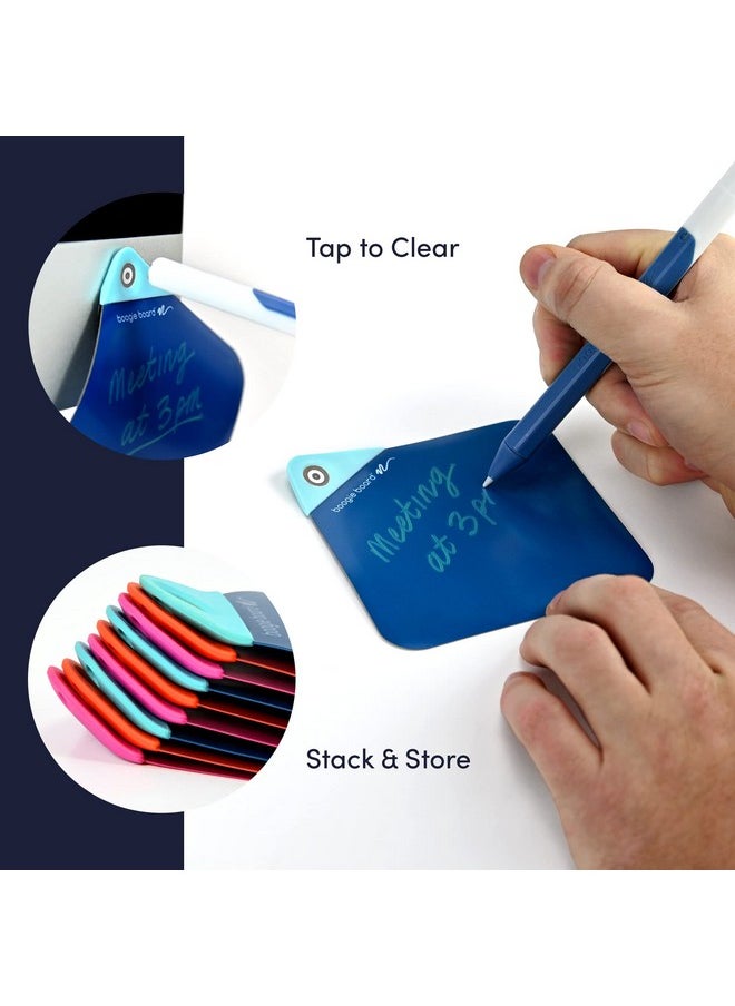 بوغي بورد مجموعة أدوات بدء تشغيل VersaNotes من Boogie Board، عبوة من 3 قطع قابلة لإعادة الاستخدام، مقاس 4×4، قابلة للمسح الجاف وبديلة للملاحظات اللاصقة للمنزل والمكتب، تتضمن 3 VersaNotes، وألواح تثبيت مغناطيسية، ومسح فوري، وقلم VersaPen  - Image 3