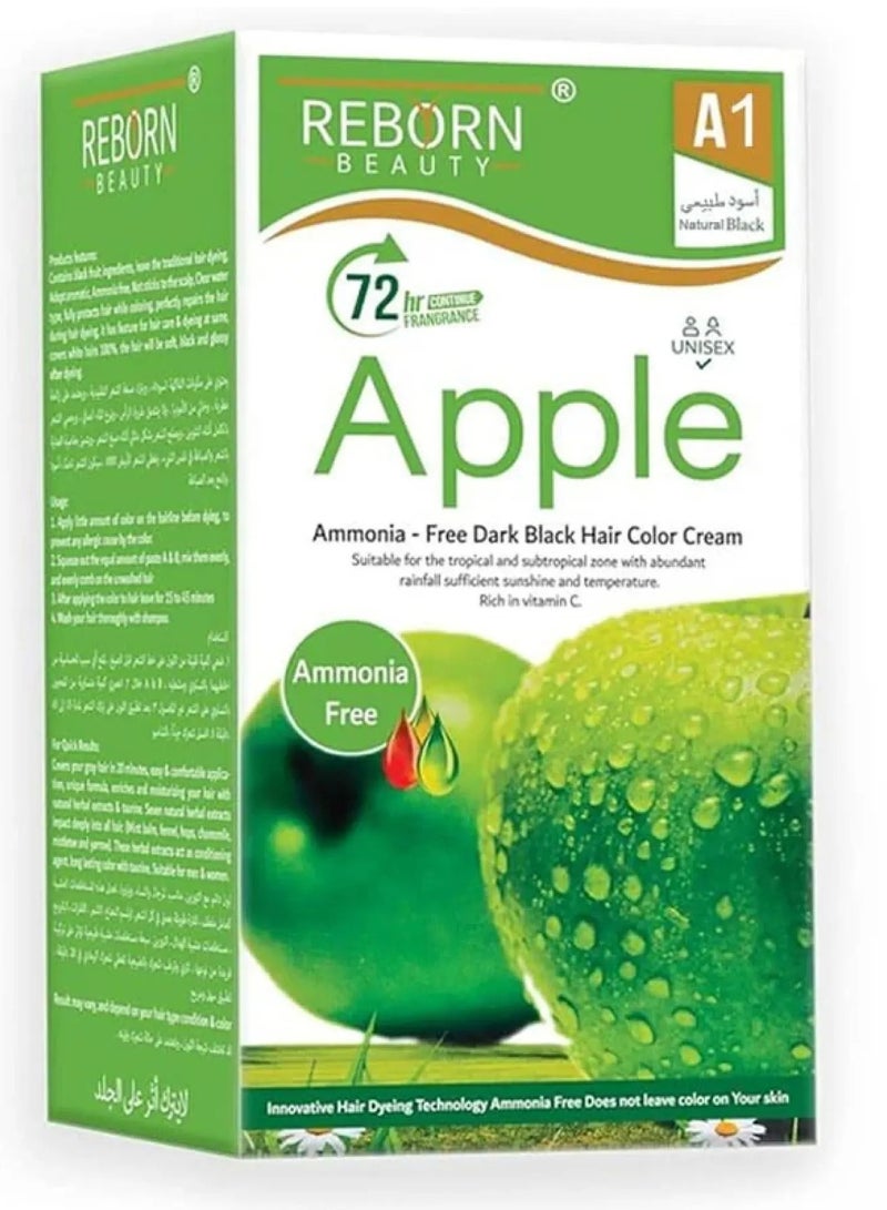 ريبورن كريم صبغة شعر خالي من المونيا تغطية 100% للشعر الابيض لا تترك اي اثر علي الجلد (اسود طبيعي  ) 2*500 مل - Image 2