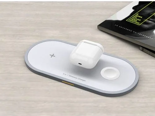 بولهاموبيل Polham 3in1 Wireless Charger Wireless Charger iPhone Compatible Apple Watch Compatible AirPods Charger Huawei Samsung Xiaomi Charger
