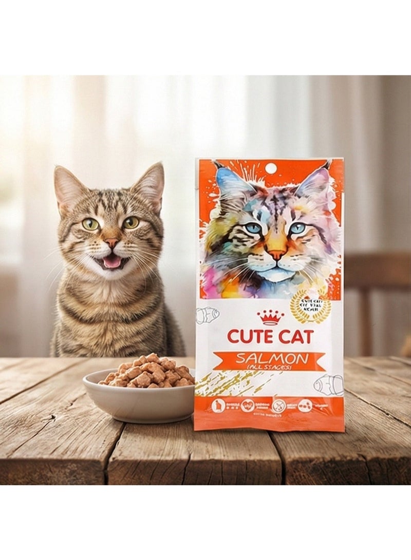 Cute Cat Wet Creamy Treat - Rich Salmon Puree - Value Pack (4 x 60g) - Image 1