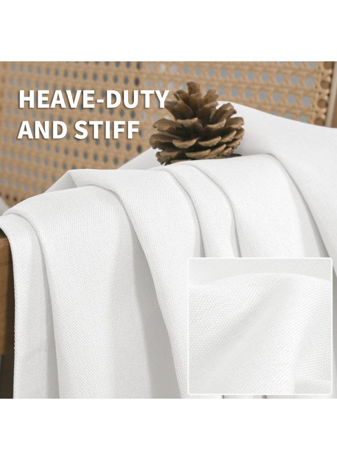 BGment Pure White Blackout Curtains 96 Inch Length for Bedroom 2 Panels Set, Linen Textured Thermal Insulation Soundproof Window Curtain Drapes with Grommet, 52 Inch Wide Each Panel - Image 2