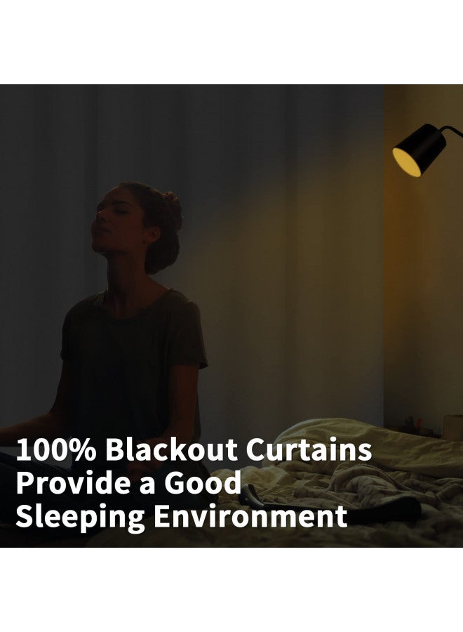 BGment Pure White Blackout Curtains 96 Inch Length for Bedroom 2 Panels Set, Linen Textured Thermal Insulation Soundproof Window Curtain Drapes with Grommet, 52 Inch Wide Each Panel - Image 3