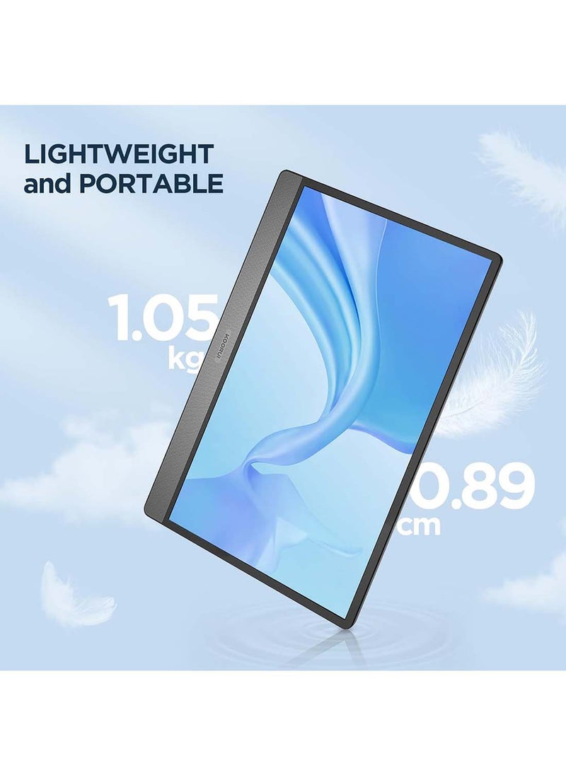 KOORUI - Portable Monitor 15.6inch Laptop Monitor 1080P FHD USB C HDMI Second Monitor IPS Display w/Protective Cover Built in Speakers Travel Monitor, External Monitor for Laptop PC Phone Xbox Switch - Image 1