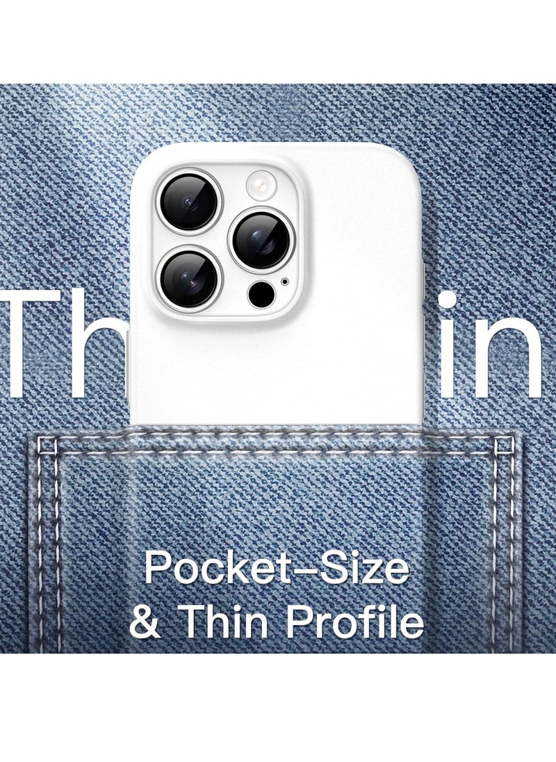 JAJEEK Ultra-Slim Case (0.35mm Thin) for iPhone 16 Pro 6.3 Inch – Full Camera Lens Protection, Lightweight Matte Finish Polypropylene (Titanium White), Sleek & Durable Design - Image 5