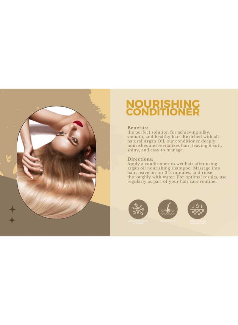 أرغان ديلوكس بلسم مغذي للشعر الجاف والتالف بزيت الأرغان الفاخر، خالٍ من الكبريتات، 1000 مل - Image 3