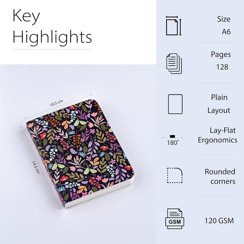 FACTOR NOTES دفتر رسم: بحجم A6، بحجم جيب، سطح متوسط محبب 120 GSM (تفتح الليل) - Image 2