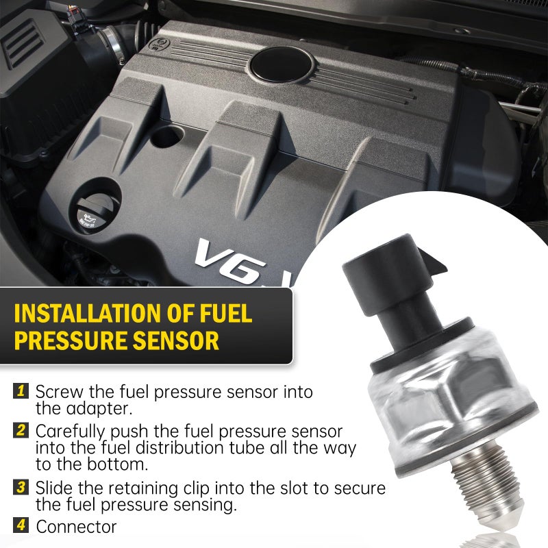 C-Tzu Fuel Pressure Sensor Fuel Injection Fuel Rail Pressure Sensor 12635273 5Pp11-4  Suitable For 2011-2017 Chevrolet Equinox Impala  Gmc Terrain  Cadillac Srx  Buick Regal And More Models - Image 4