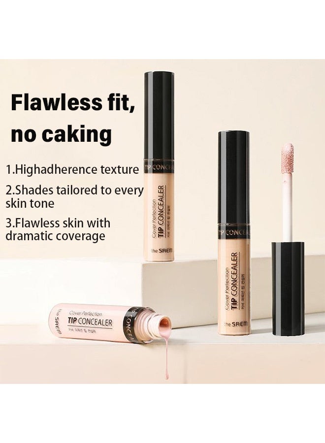 THESAEM [the SAEM] Cover Perfection Tip Concealer 6.5g (# Contour Beige) - Countouring Conealer, Hairline & Sides of Nose & Cheek Bones - Image 4