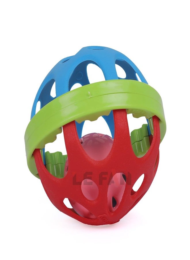 Lefan Biggie Ball Rattle Toy Set of 2 for New Born, Babies and Infants of Age 1-3-6-9-12 Months, Safe Non Toxic, Fun Colors & Soft Rattling Sound, Premium Gift Set Quality Toys - Image 2
