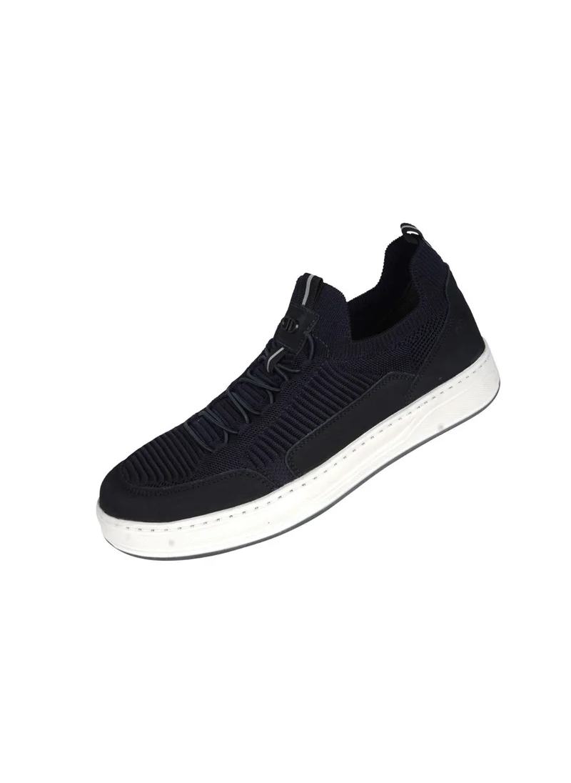 DEMOCRATA 032-61 Democrata Mens Knit Denim Bold Black Sneakers 122111-002