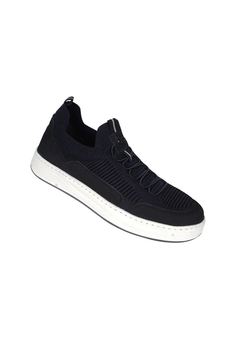 DEMOCRATA 032-61 Democrata Mens Knit Denim Bold Black Sneakers 122111-002