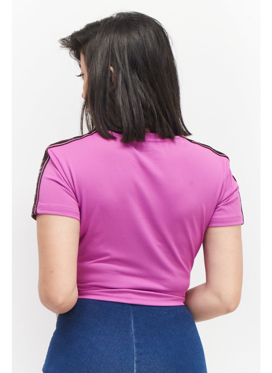 Ellesse Women Sportswear Fit Short Sleeve Training Tops, Purple Combo  - Image 4