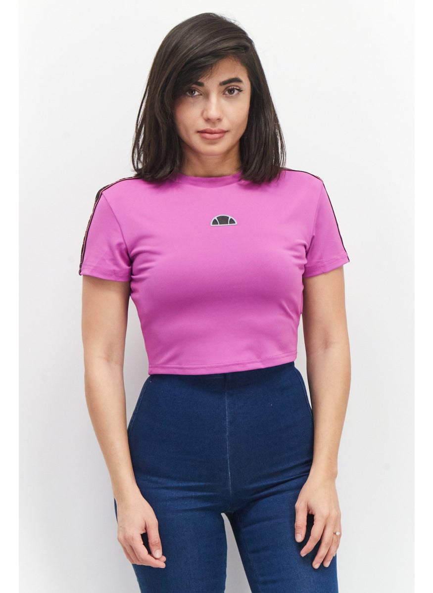 Ellesse Women Sportswear Fit Short Sleeve Training Tops, Purple Combo  - Image 1