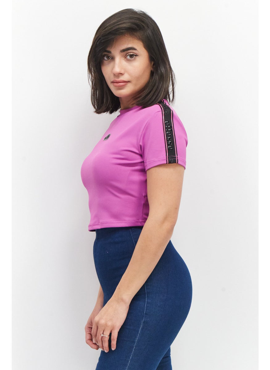 Ellesse Women Sportswear Fit Short Sleeve Training Tops, Purple Combo  - Image 3