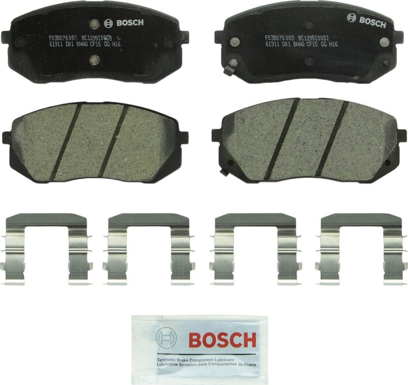 BOSCH BC1295 QuietCast Premium Ceramic Disc Brake Pad Set - Front for Select Hyundai and Kia Models - Image 1