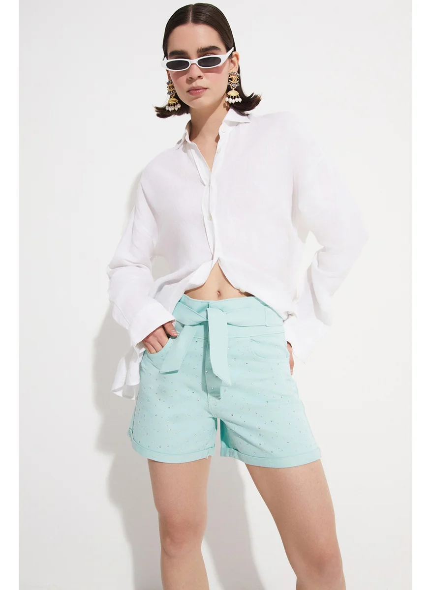 JUNE Stoned Jean Shorts