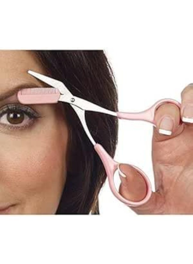 ماكينة تشذيب الحواجب الصغيرة سهلة الاستخدام للنساء – تصميم محمول مزودة بمقص ومشط لتحديد الحواجب بدقة ولمظهر أنيق في كل الأوقات - Image 4