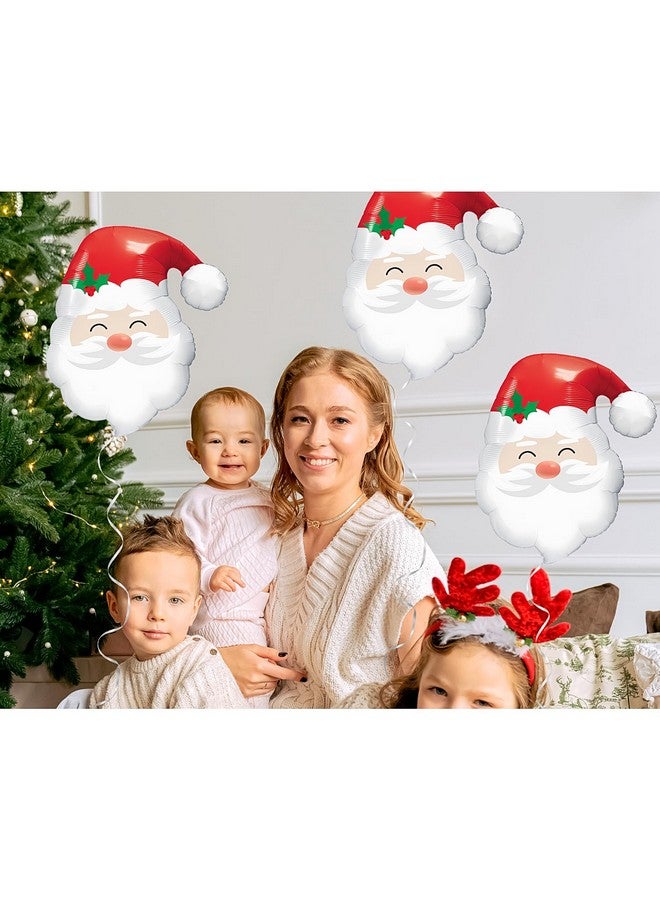Doneace Santa Claus Balloons Christmas Balloons Santa Claus Head Foil Balloons For New Year Christmas Themed Party Decoration Supplier, Birthday Party Festival Balloons Sets 3Pcs - Image 5