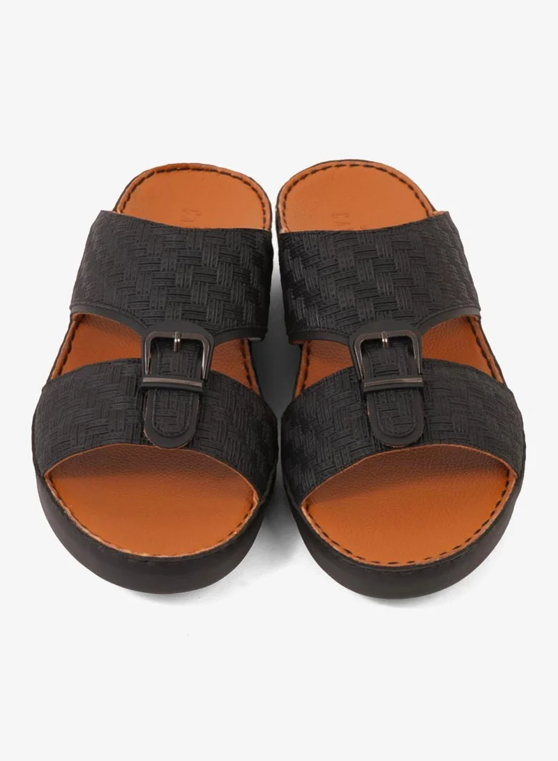UOMO Cavalier  UOMO CAVALIER PREMIUM LEATHER ARABIC SANDALS BLACK for Men | Best Price UAE