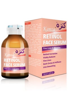 Kanza Retinol Face Serum Anti-Aging Anti-Wrinkle Moisturizer Retinol Serum for Face Eyes & Skin Collagen Face Serum for Fine Lines Dark Circles & Puffiness Moisturizing Hydrating Serum 30ml  - Image 1