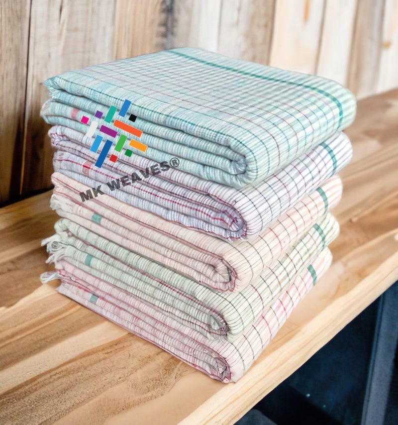 Mk weaves منشفة حمام قطنية Mk 250 GSM متعددة الألوان (مجموعة من 5، 29 × 64 بوصة) - Image 1