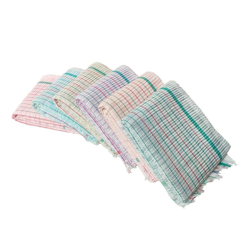 Mk weaves منشفة حمام قطنية Mk 250 GSM متعددة الألوان (مجموعة من 5، 29 × 64 بوصة) - Image 5