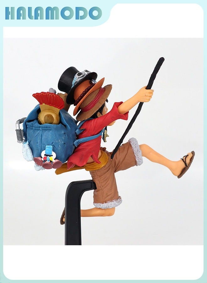 HALAMODO One Piece, Luffy Running with Backpack on the Grand Line, 20 cm Trendy Toy Handmade Model Figure & Desktop Decoration  - Image 4