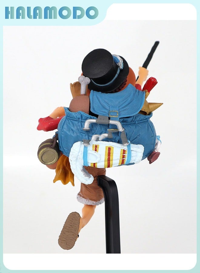HALAMODO One Piece, Luffy Running with Backpack on the Grand Line, 20 cm Trendy Toy Handmade Model Figure & Desktop Decoration  - Image 5