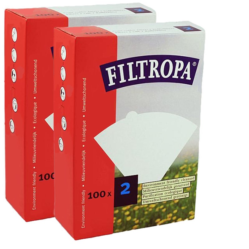 Filtropa White Coffee Filters #2 - 2 pack (200 filters total) - Image 4