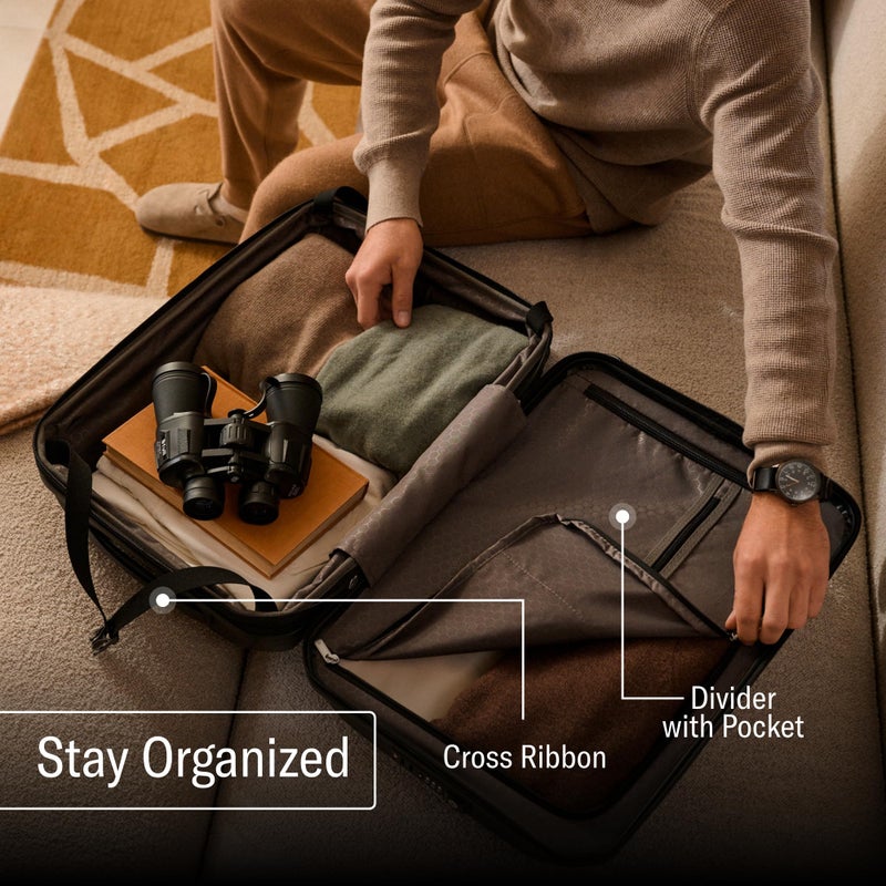 Samsonite Freeform Hardside Carry-On Luggage with Spinner Wheels - Hardshell Suitcase - TSA, Airline-Approved - Expandable Hard Shell, Smooth Rolling Wheels for Lightweight Travel - Light Grey - Image 4