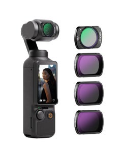 General Magnetic ND&CPL Filter Kit Compatible with DJI OSMO Pocket 3 Creator Combo Accessories, Action Camera 4Pack ND16 ND64 ND256 Neutral Density & Polarizing Filters, HD Optical Glass Aluminum Frame  - Image 1