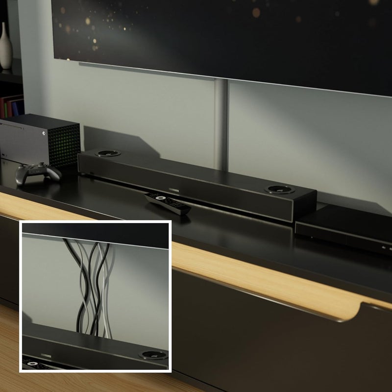 D-Line 18" One-Piece TV Cord Cover Gray, Half Round Cable Raceway, Desk Cable Management Solution, Decorative Cable Concealer - 2" (W) x 1" (H) x 18" Length - Image 5