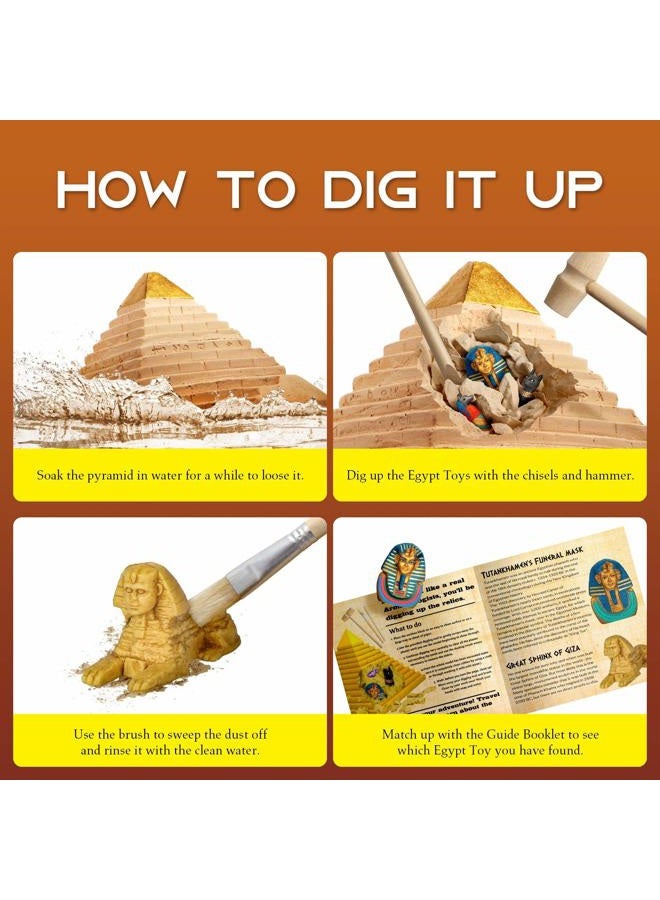 XX TOYS Ancient Egyptian Pyramids Dig Kit Gem Excavation Set STEM Science Educational Toys Archaeology Gifts for Boys & Girls - Image 5