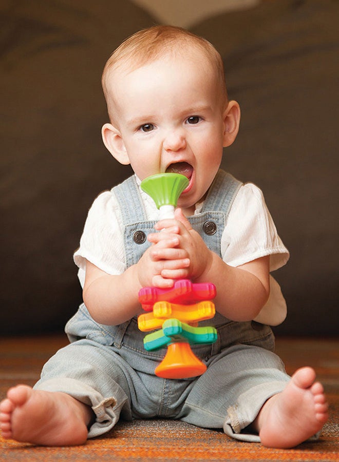 Fat Brain Toys Fat Brain Toys MiniSpinny – Spinning Sensory Baby Toy for Travel, Early Learning & Fine Motor Skills – Tactile Textured Toy for Toddlers Ages 10 Months and Up - Image 2