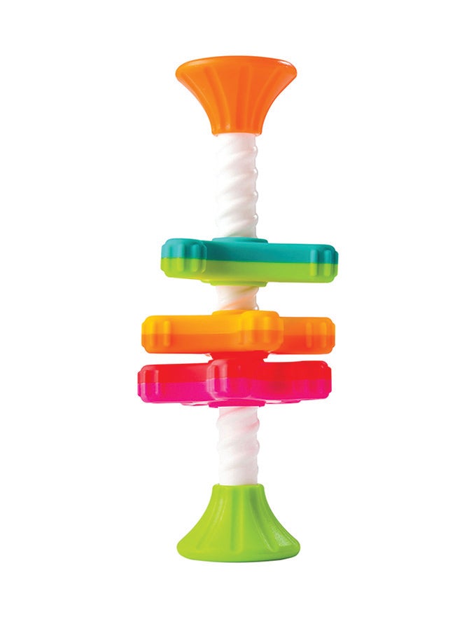 Fat Brain Toys Fat Brain Toys MiniSpinny – Spinning Sensory Baby Toy for Travel, Early Learning & Fine Motor Skills – Tactile Textured Toy for Toddlers Ages 10 Months and Up - Image 1