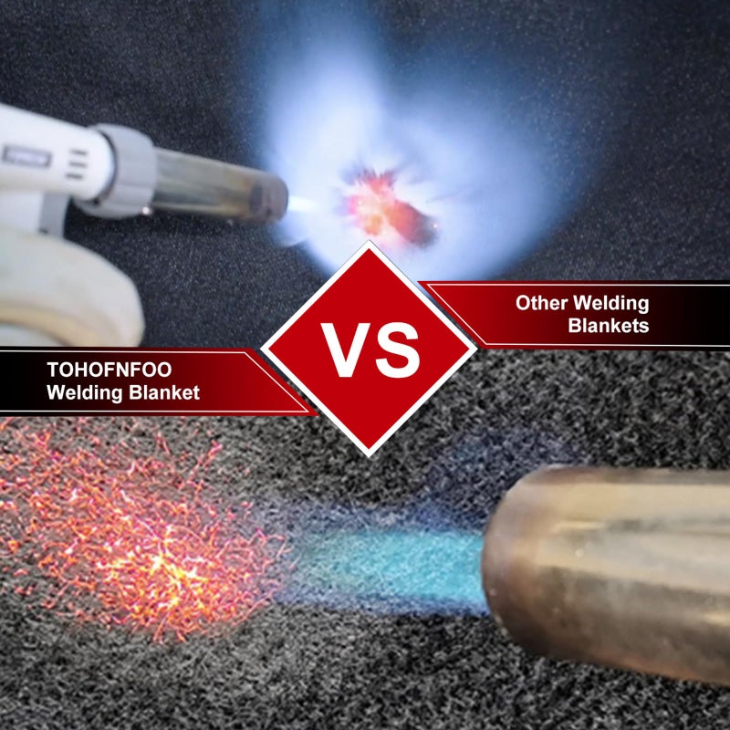 Tohonfoo Welding Blanket Fireproof  2 Packs Opening Shape Heat Shield Mat  Brazing Heat Shield For Torch  Welding Pad For Plumbing  Fire Flame Resistant Cloth Rag  Solder Plumbers Hvac Torch Protector - Image 5