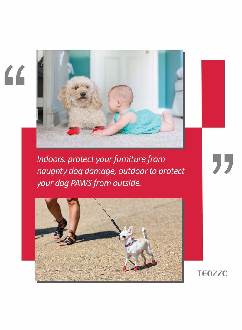 Generic Waterproof Dog Boots with Shoelaces, KASTWAVE Paw Protectors for All Weather, Comfortable and Durable Dog Shoes  - Image 2