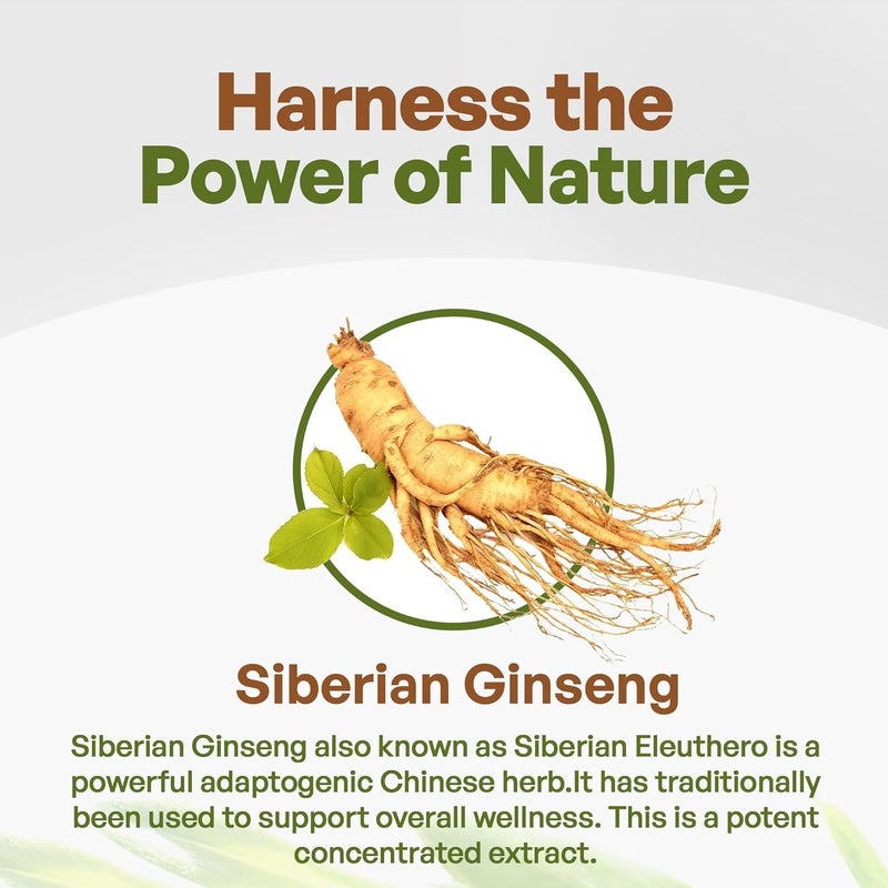 Go Nutra Siberian Ginseng Powder 4:1 Extract 4X Times Stronger Eleuthero Root Extract Non-GMO 4oz - Image 3
