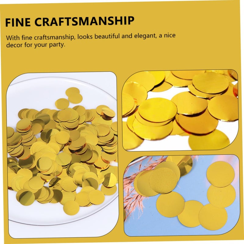 Gold Round Sequins Confetti 60g 3 Pack For Wedding Party Table Balloon Decorations - Image 4