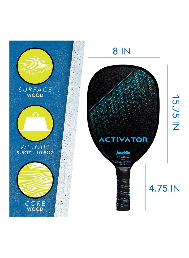 Franklin Pickleball Paddle & Ball Set – 2 Player Activator Set,USAPA Approved, Wood Rackets + Balls - Image 2