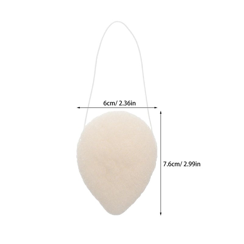 Natural Konjac Bath Sponge Soft Exfoliating Face Body Scrub Pad Water Drop Shape - Image 3