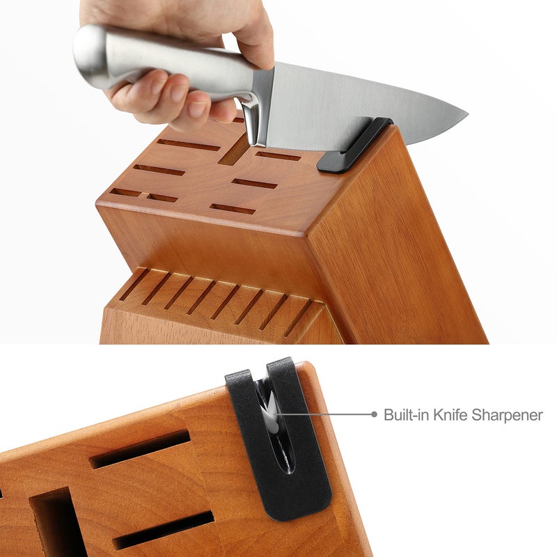McCookÂ® Kitchen Knife Sets,German Stainless Steel Knives Block Set with Built-in Sharpener - Image 3