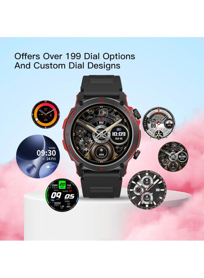 PEJE ZW13-AMD Smartwatch - 1.43" AMOLED,Smart Watches for Men,Muslim Prayer Alerts,SpO2/Heart Rate/Sleep Monitor,120+ Sports Modes,IP68 Waterproof,Bluetooth Calls + Extra Strap, iOS/.(Silver) - Image 2