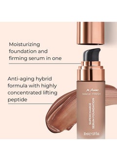 M.Asam Magic Finish Supercharge Serum Foundation Deep Almond (1.01 Fl Oz) - Moisturizing Make Up & Firming Face Serum In One, Anti-Aging Cc Cream With Optimal Coverage & Hyaluronic Acid  - Image 2