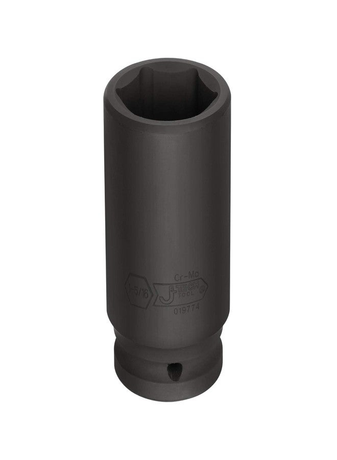 Jetech 3/4 Inch Drive 1-5/16 Inch Deep Impact Socket, Made with Heat-Treated Chrome Molybdenum Alloy Steel, 6-Point Design, SAE - Image 3