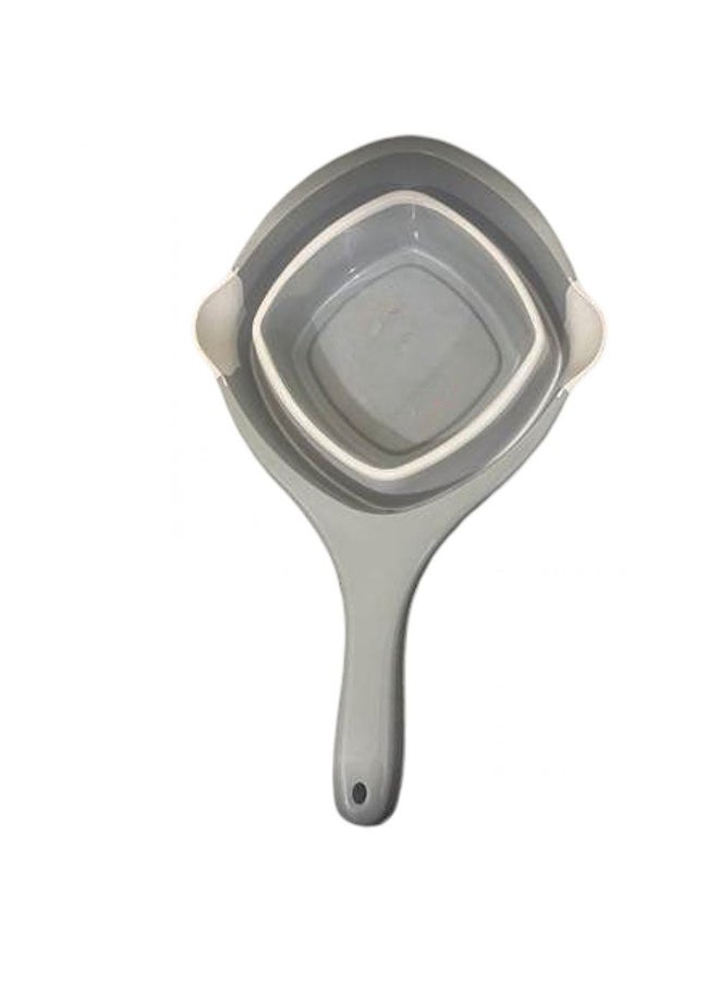 DANUBE HOME Qlux Collapsible Dipper – Portable, Space-Saving Kitchen & Bathroom Measuring Cup, Durable BPA-Free Material, Easy to Clean & Store – Travel Friendly 27X16.4X4.4Cm Grey 