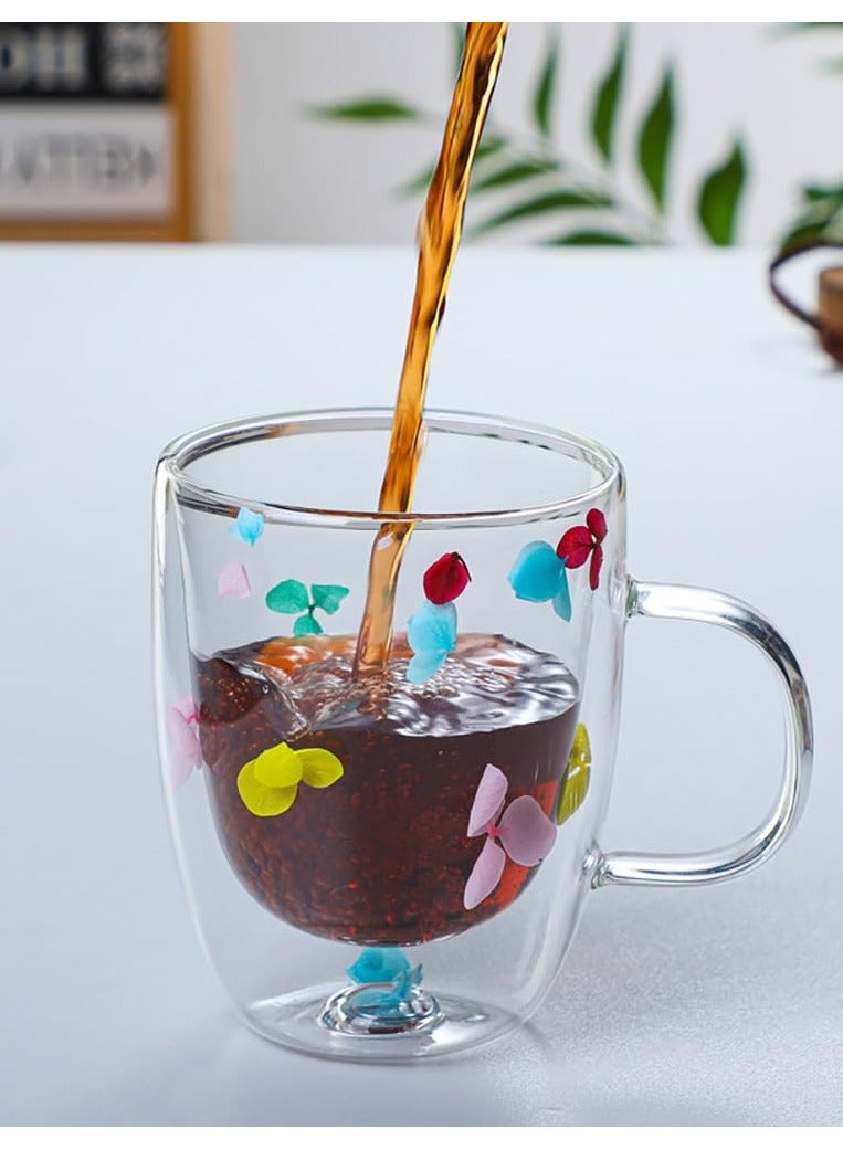 Excefore Clear Double Wall Glass Coffee Mugs Cappuccino Tea Espresso Latte Gifts for Women Her Mom Girl - Image 4