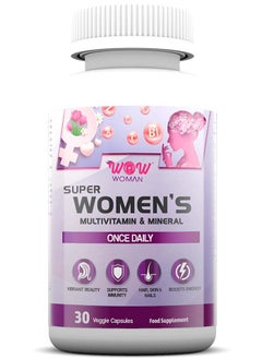 wow woman Super Women's Multivitamin & Mineral, 30 Veggie Capsules 