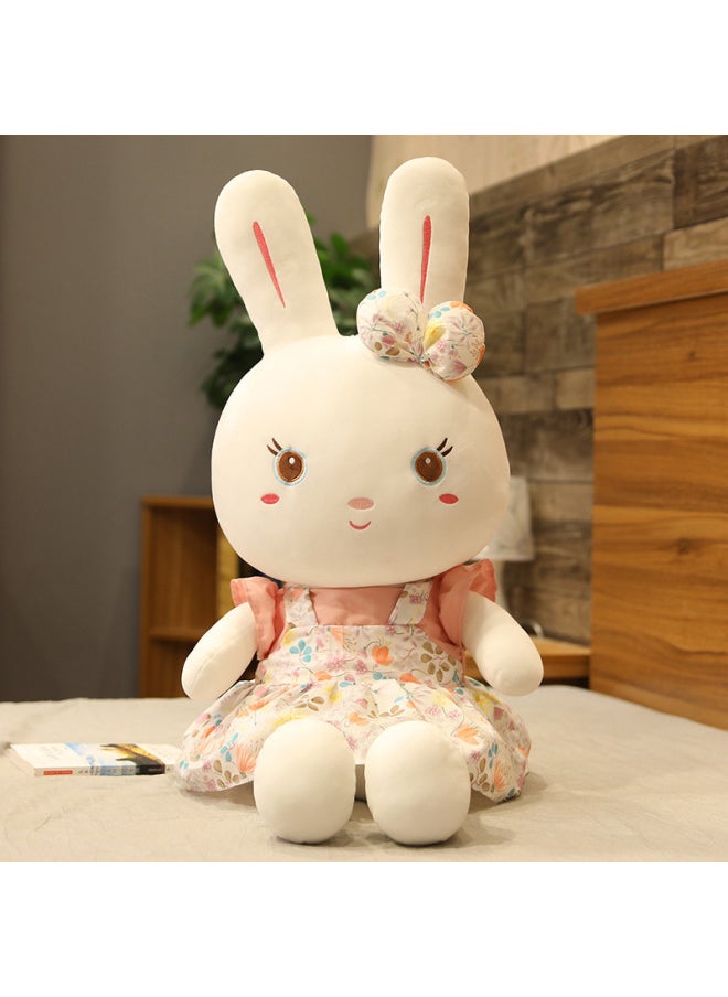 Plush Toy Pastoral Cloth Cute Girl Princess Cute White Rabbit Doll Doll Rabbit Doll-Color:Pink-Height:125cm（2.2kg）  - Image 1
