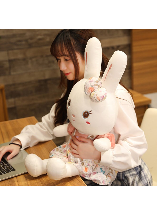 Plush Toy Pastoral Cloth Cute Girl Princess Cute White Rabbit Doll Doll Rabbit Doll-Color:Pink-Height:125cm（2.2kg）  - Image 4